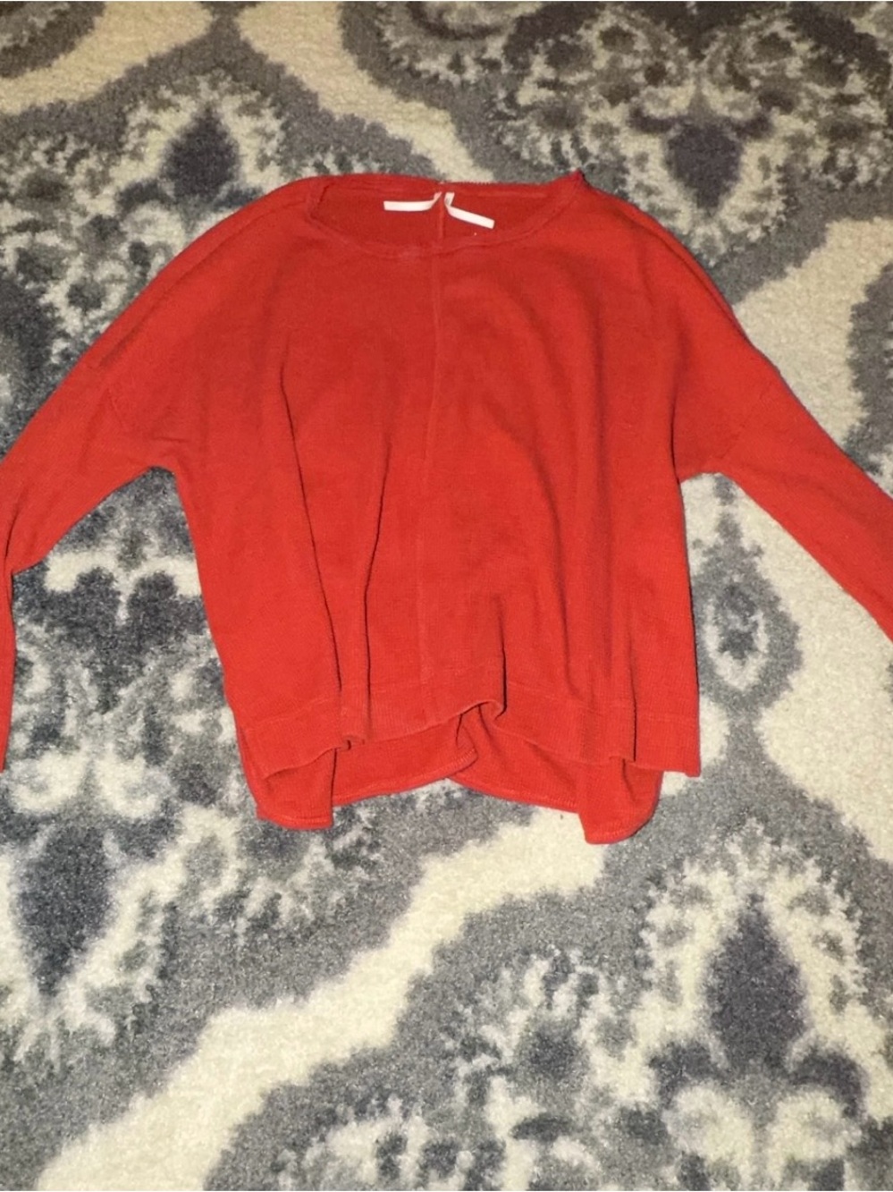 Anthropologie Bright Red Crewneck Pullover